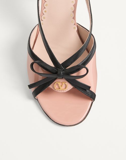 Valentino Garavani - Bepointy Sandal In Patent Leather And Kidskin 100mm - Pink/black - Woman - Sandals